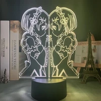 anime 3d lamp rem and ram from re zero starting life in another world nightlight for bedroom decor birthday gift led night light