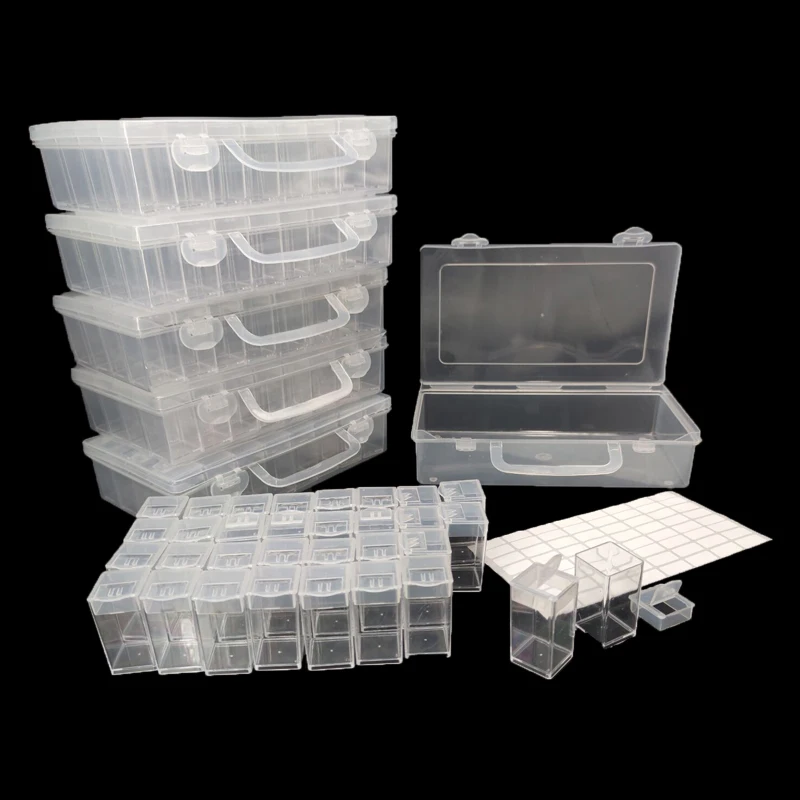 Инструменты для алмазной живописи пластиковый ящик хранения 28 и 32 ячеек