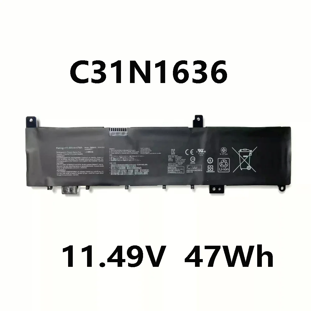 C31N1636 11 49 V 47Wh Аккумулятор для ASUS VivoBook Pro 15 N580VN X580VD NX580VD7700 N580GD-E4288T series