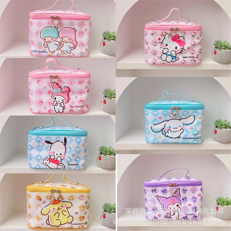 

Sanrio Kuromi Handbag Kawaii My Melody Anime Cute Cartoon Student Outdoor Cosmetic Bag Cell Phone Storage Bag Toys Girls