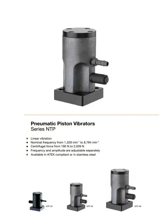Поршневой импульсный ударный вибратор серии NTP NTP-32