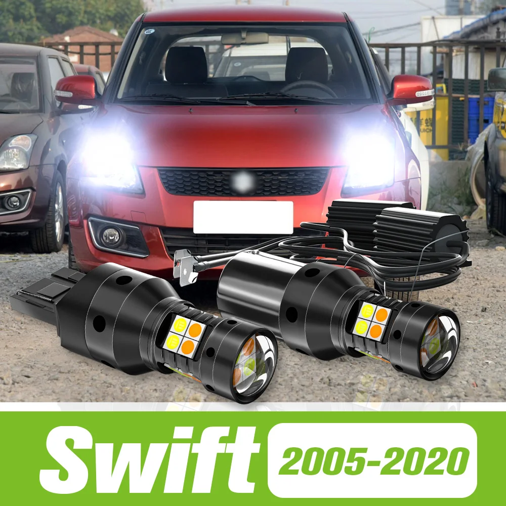 

2pcs For Suzuki Swift 2005-2020 Dual Mode LED Turn Signal+Daytime Running Light DRL 2009 2010 2011 2012 2016 2017 Accessories