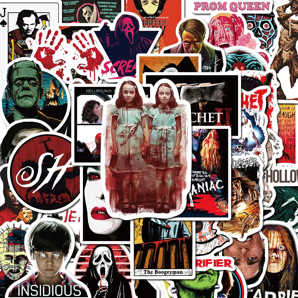 

10/50PCS Horror Movie Thriller Character For Suitcase Notebook Skateboard Fridge Laptop Classic Decals Diy Graffiti Sticker