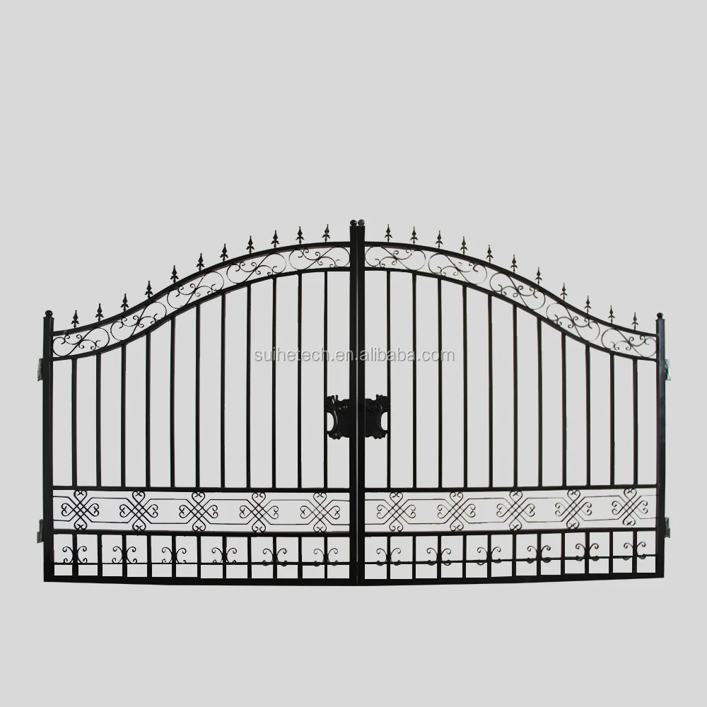 

Galvanized powder coated luxury wrought iron gate designs
