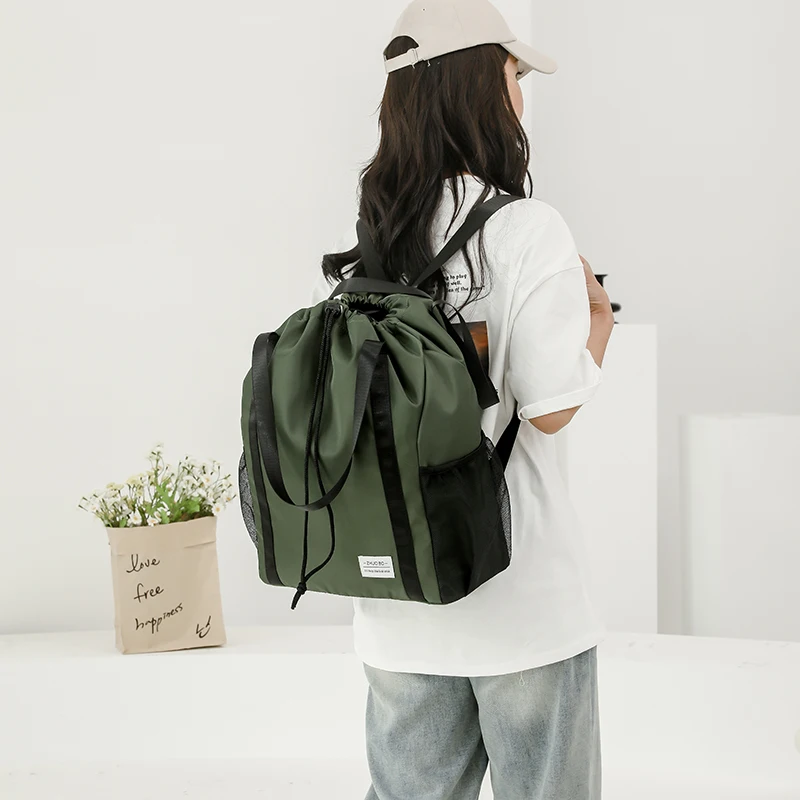 

2023 Newest Trend Casual Climbing Women Backpack String Large Pockets Outdoors Leisure High Capacity Students Girl Shoulder Bags