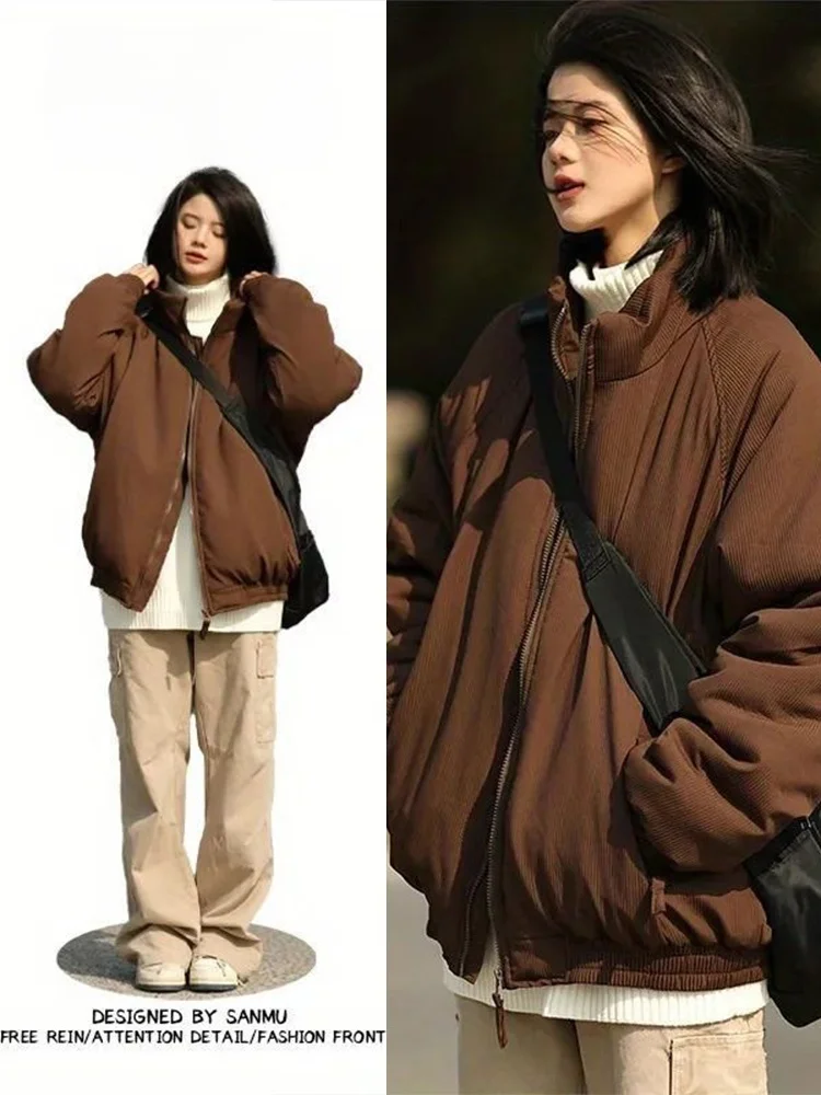 Пуховик с хлопковой подкладкой женская зимняя новинка 2024 толстая куртка и