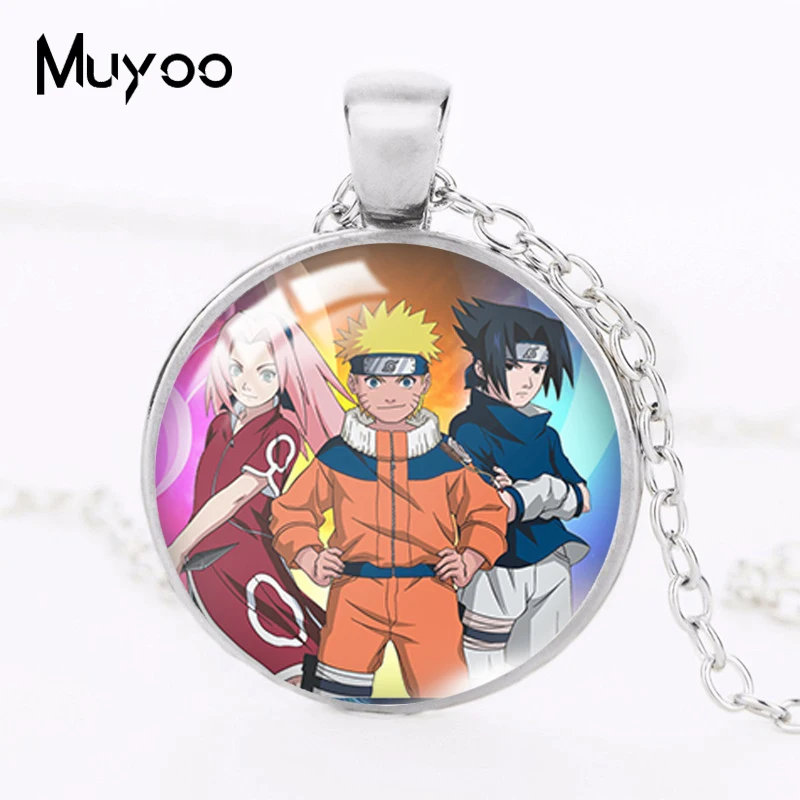 2022 Новинка Bandai Аниме Наруто Саске кулон ожерелье Сакура круглые фото ожерелья