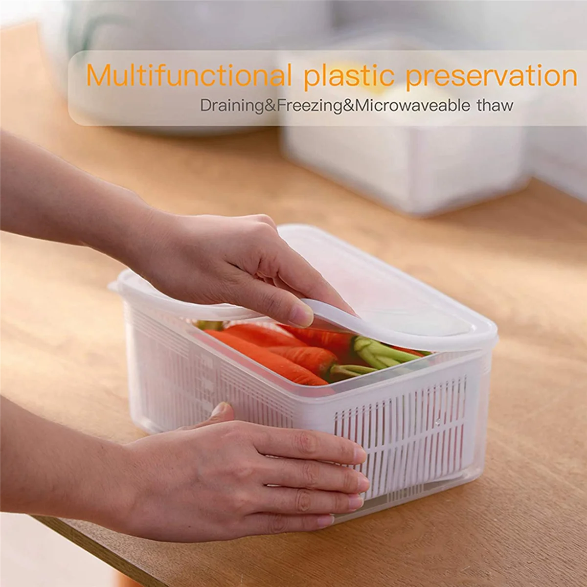 

5X Vegetable Fruit Storage Containers for Refrigerator - Produce Saver Storage Containers 1.5L