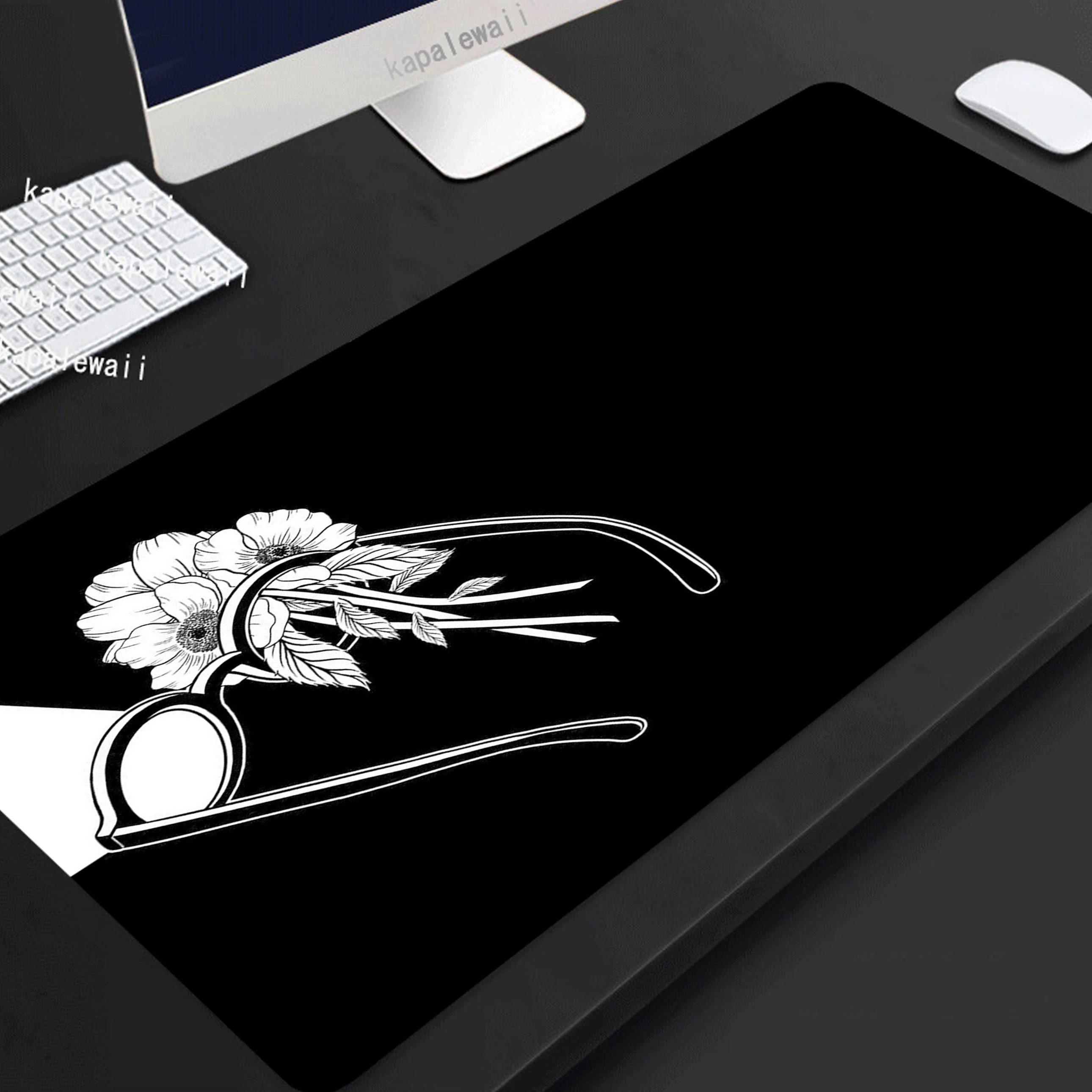 

XXL Gaming Mouse Pad Large Mouse Pad Gamer Mouse Mat Computer Mousepad Rubber Mause Pad Black and White Keyboard Desk Play Mats