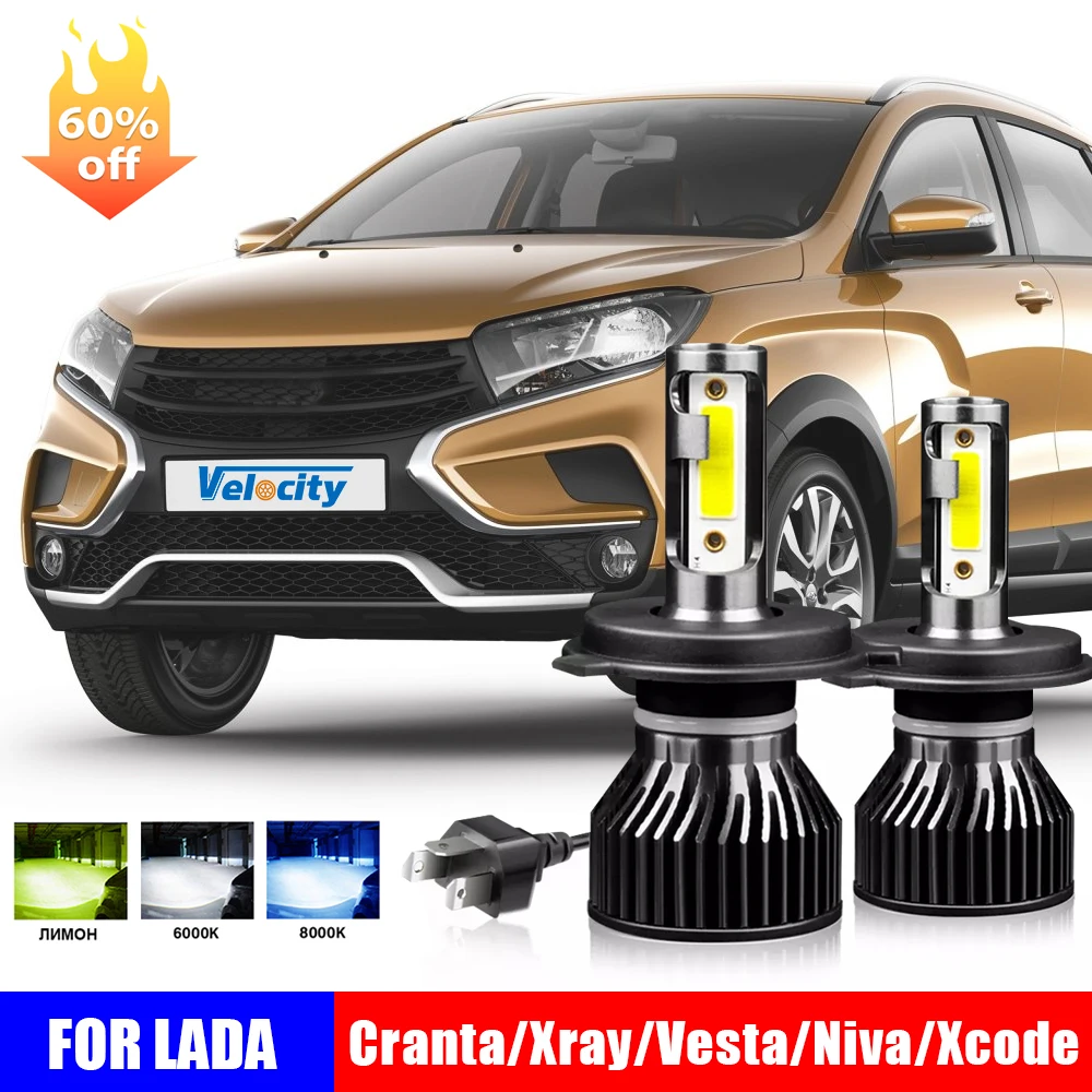 

H4 LED Car Headlight Bulb 12V Lights for For Lada Granta Xray Vesta Niva Xcode Atuo Fog Lamp H1 H3 H7 H11 9005 9006 880