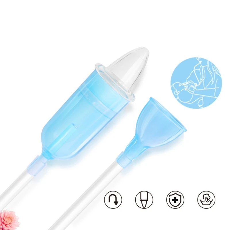 

Soft Tip Safe Nasal Aspirator Newborn Baby Vacuum Suction Sucker Practical Infant Absorption Nose Snot Cleaner