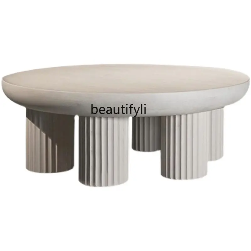 

zq Retro Corner Table Side Table Nordic round Tea Table Creative Coffee Table Coffee Table Model Room B & B