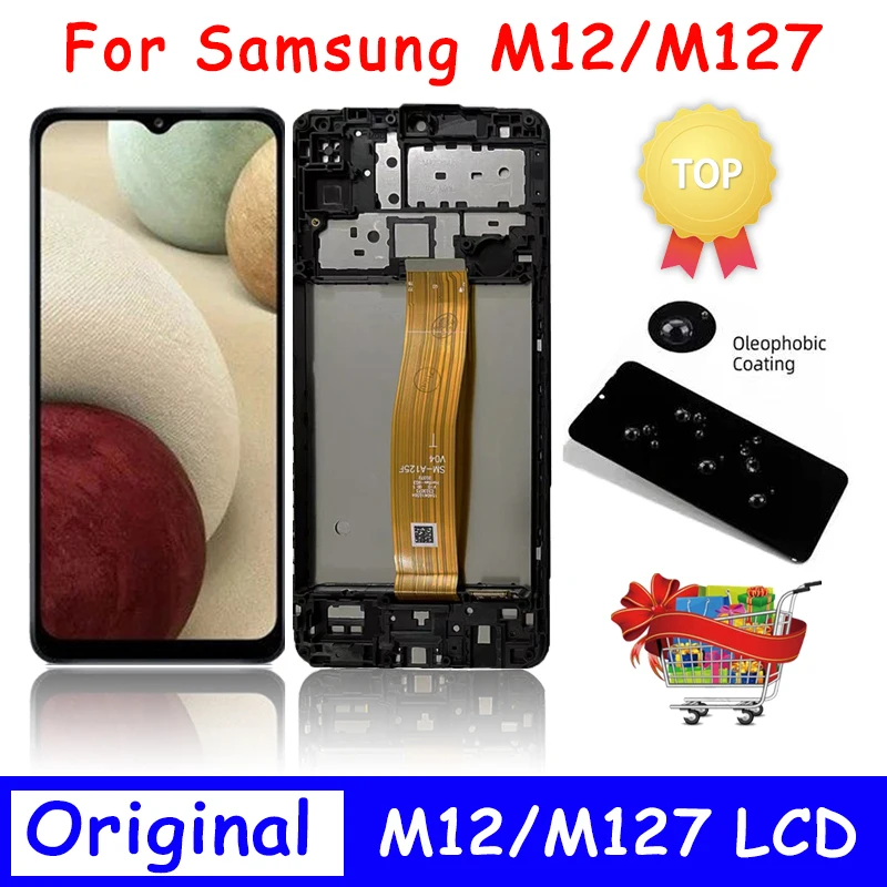 

6.5"Original for Samsung Galaxy M12 M127 SM-M127FN/DS SM-M127F/DS SM-M127G/DS Lcd Display Touch Screen Digitizer Assembly