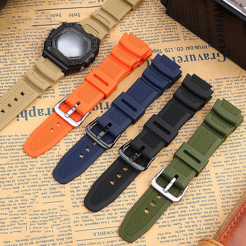 

High Quality Resin Rubber Watch Strap Suitable For Casio AE-1200WH F-108WH W-216H Durable Waterproof Replacement Bracelet Band