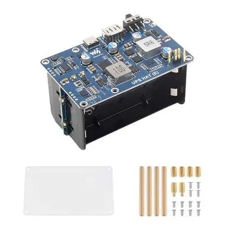 spotpear Raspberry Pi 5 UPS HAT E 4-Port 5V6A