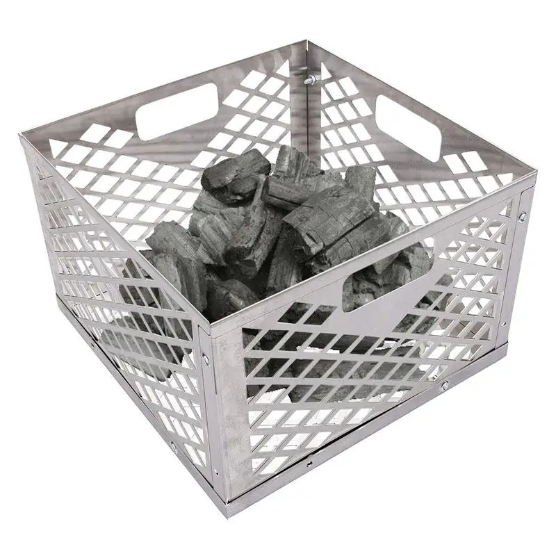 

Charcoal Basket Stainless Steel Offset Smoker Charcoal Firebox Stove Basket Heavy Duty Container Supply For Grilling Barbeque
