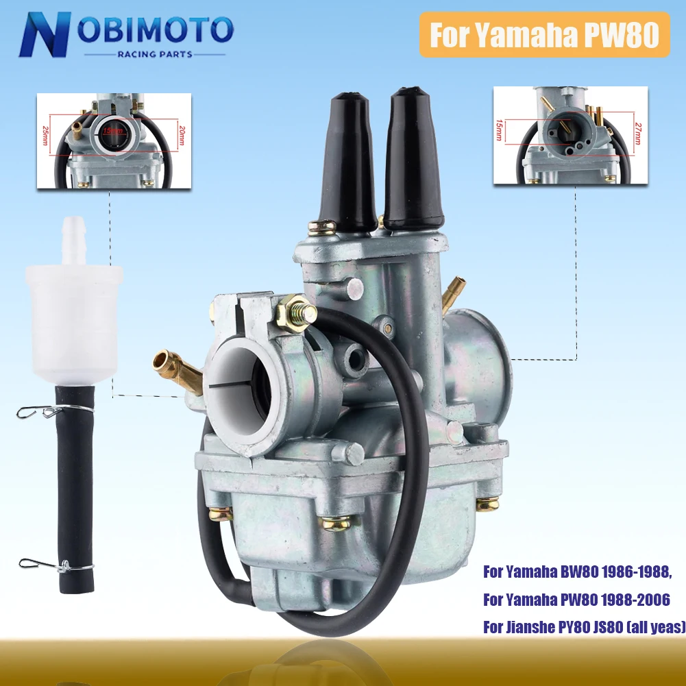 Карбюратор мотоцикла для Yamaha PW80 Yzinger 80 1983-2012 BW80 1986-1990 Jianshe PY80 CY80 Minibike Dirt Bike 21 Вт 141010100
