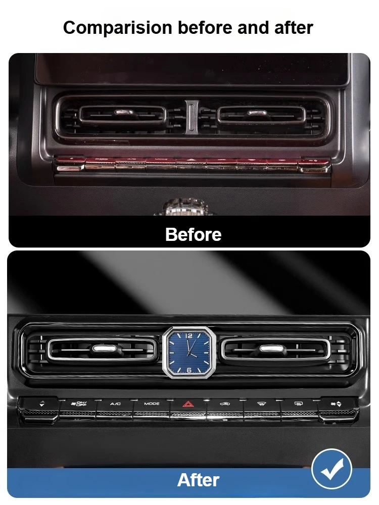Фото Для H9 II 2024 2025 HavalCenter консольные часы электронные часы кварцевые часы внутренние цифровые часы аксессуары для интерьера №4