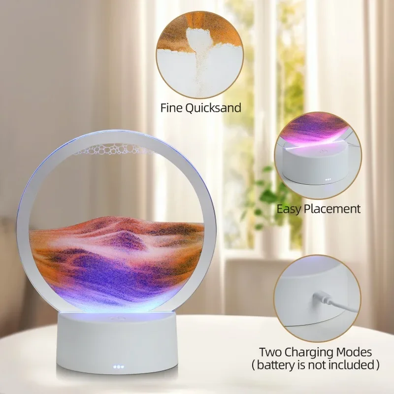 Горячая 3D стереоскопическая стеклянная картина с песком прикроватная лампа