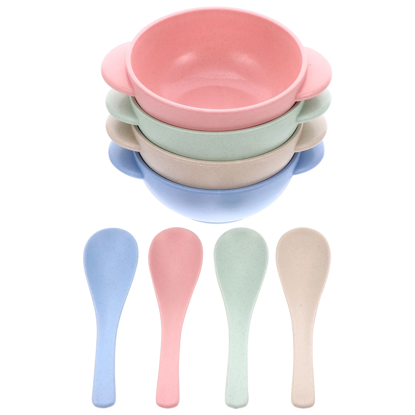 

4 набора, пластиковые сервировочные приборы для кормления детей