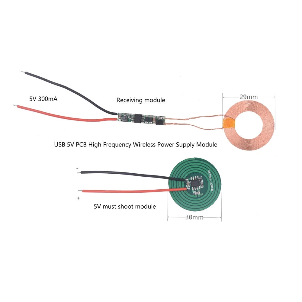 Taidacent 5V 300mA Receiver Small Wireless Charging Module Wireless Portable Power Bank Magnetic Induction Charger Stand PCBA