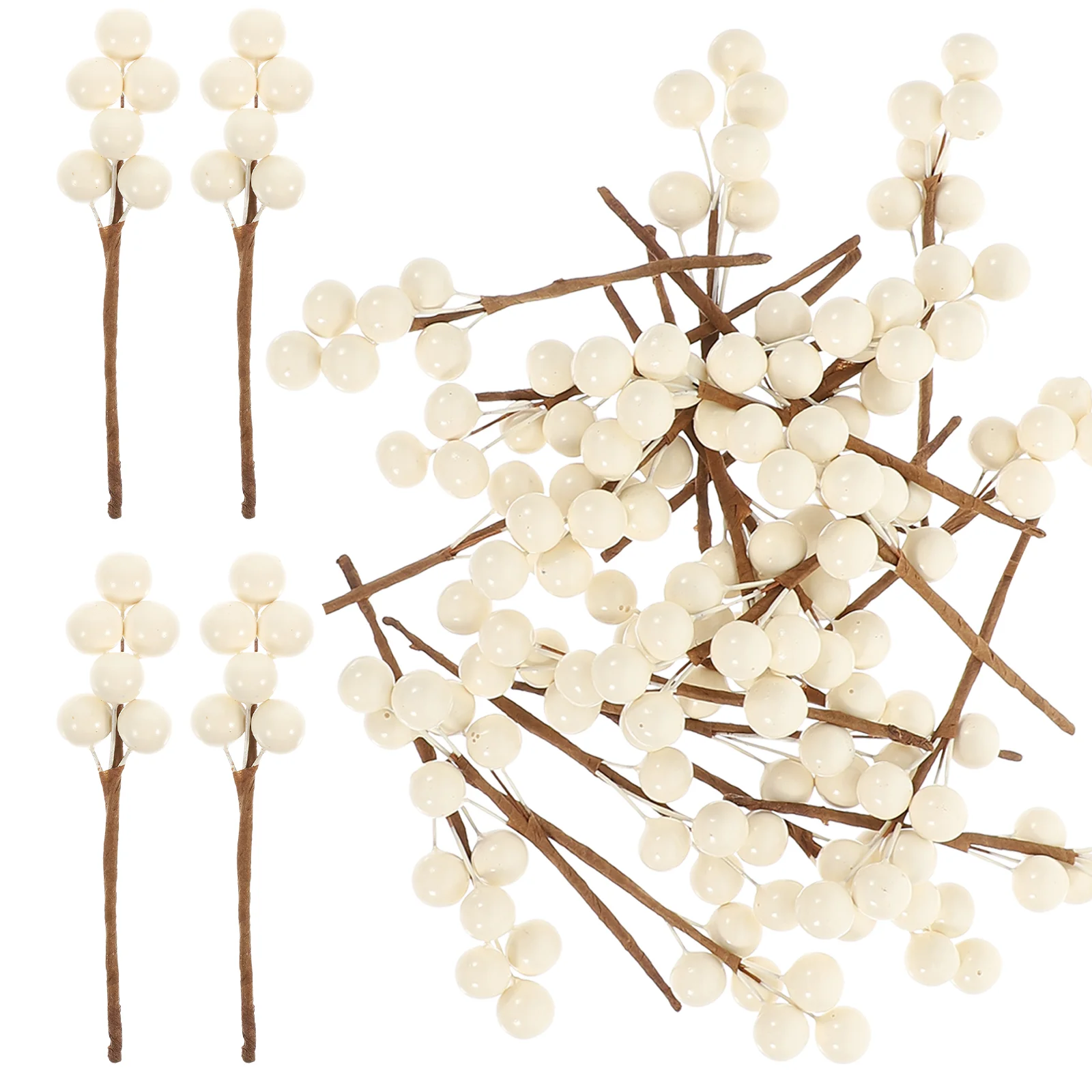 

Berry Berries Picks Stem Christmas Tree Artificial Stems Spray Lifelike Holly Floral Branch Fake Fruit Red Wreath Diy Twig Pip