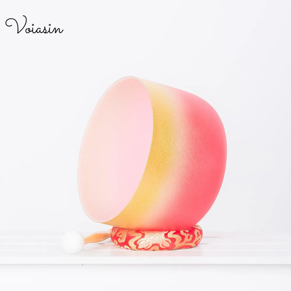 8-12-дюймовая поющая чаша с радужным красным кристаллом кварцевое звуковое