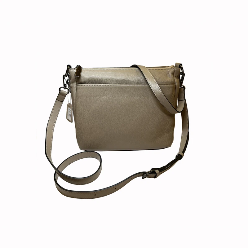 2 Straps, Roomer, Fine Calfskin Leather, 100% Cow's Skin, Girl's Shoulder Bag,Women Genuine Leather Crossbody Bag, T130