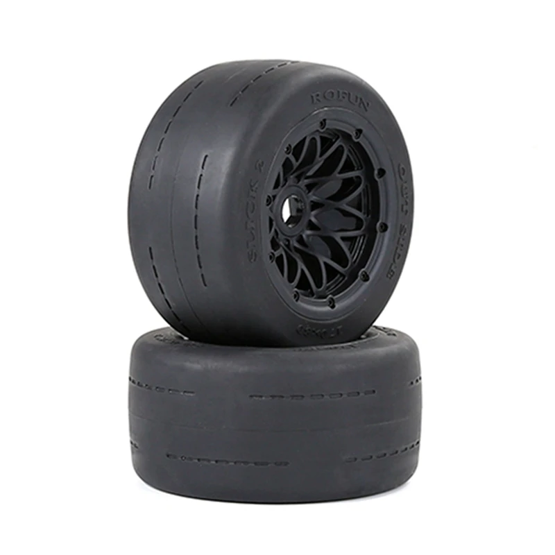 -New Upgrade Bald Tire Rear Tire Assembly Set For 1/5 HPI ROVAN ROFUN KM BAJA 5B Rc Car Toys Parts 170X80mm