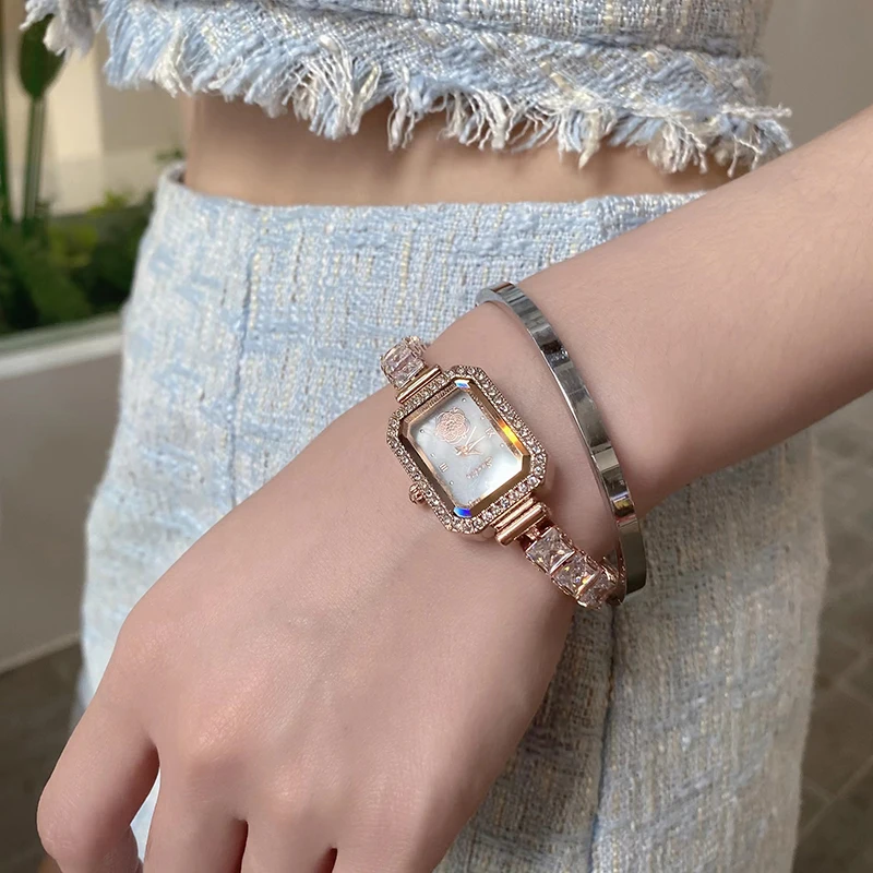 2023 Fashion Ladies Wrist Watches Dress Bracelet LIGE Brand Luxury Women Watch Crystal Diamond Quartz Watches Women Montre Femme