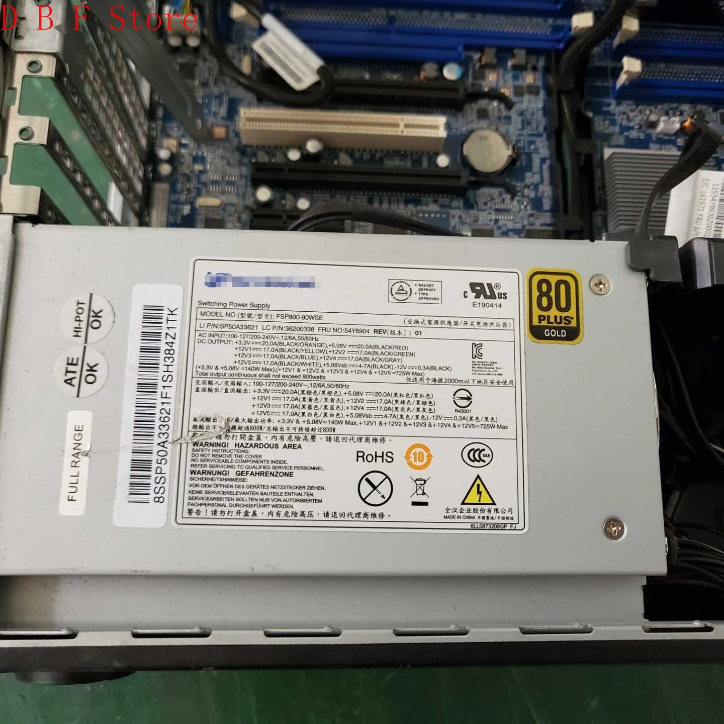 FSP800-90WSE для рабочей станции Lenovo C30 источник питания 54Y8904