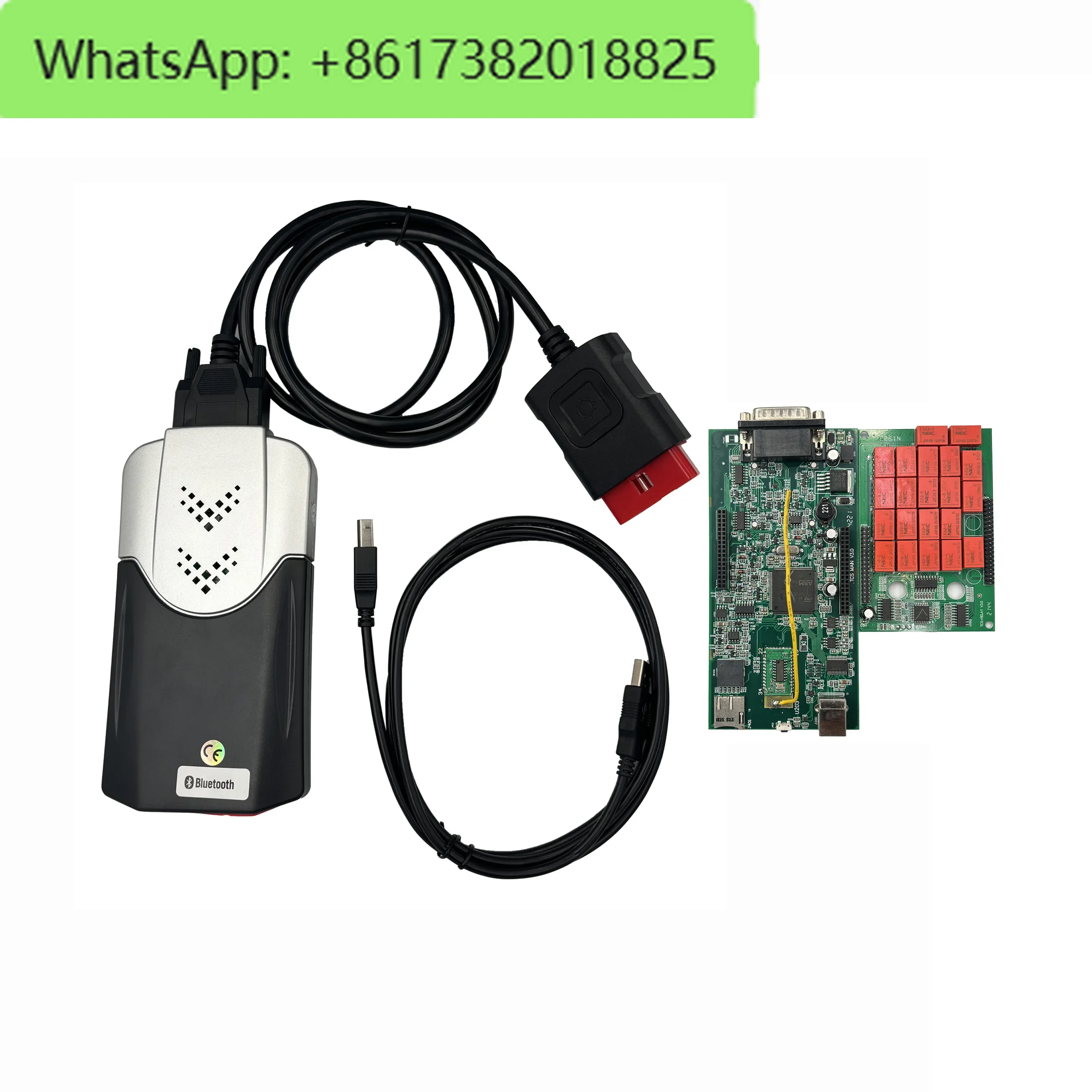 Фото Плата VD150 V3.0 с чипом 9241A и красным реле, автоматические диагностические инструменты, диагностика автомобилей и грузовиков с BT 3 в 1 OBD2 сканером VD150 №2