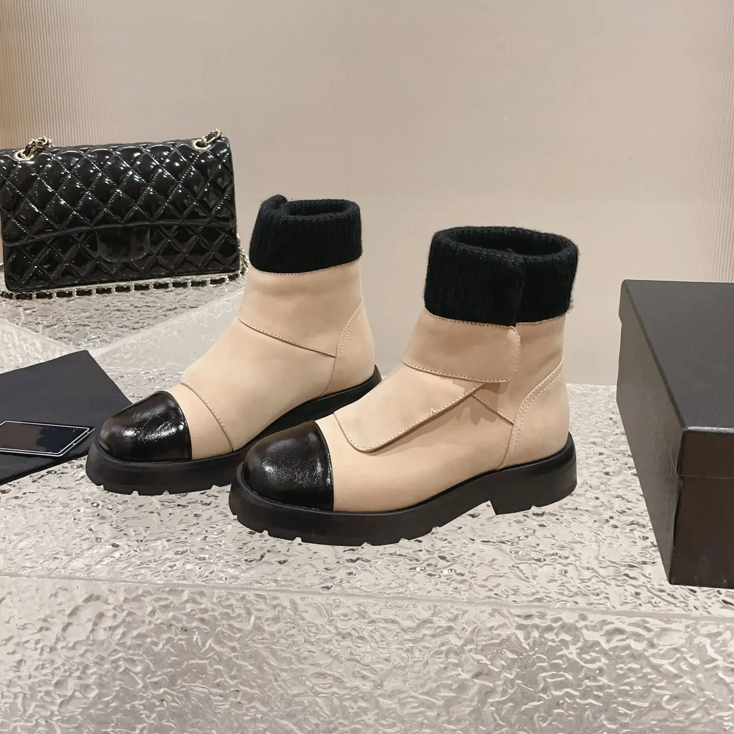

Новые женские ботинки-носки из натуральной кожи, ботильоны на среднем каблуке из натуральной коровьей замши, дизайнерская обувь, женские ботинки