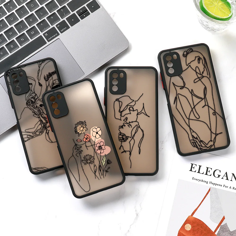 

For Redmi Note 10 11 12 Pro Case For Xiaomi Mi 10T Pro Case Lines Funda For Mi 11 12 Lite 11T 12T pro Poco X5 Pro Cover Note 11s