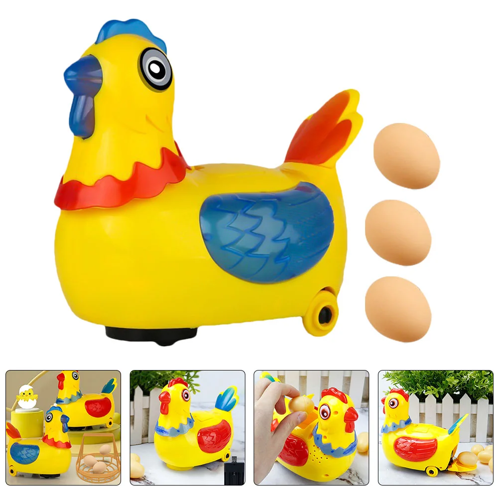 

1 Set Cartoon Durable Practical Funny Kids Chicken Hen Lay Eggs Electric Chicken Musical Plaything