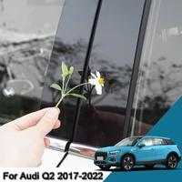 car styling pvc car window pillar trim sticker middle bc column stickers external automobiles accessories for audi q2 2017 2022