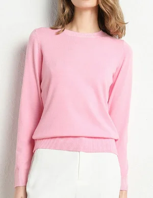 

Women Autumn Vintage Beige Knitted Sweater with Side Split Soft Girls Warm Pullover Jumper