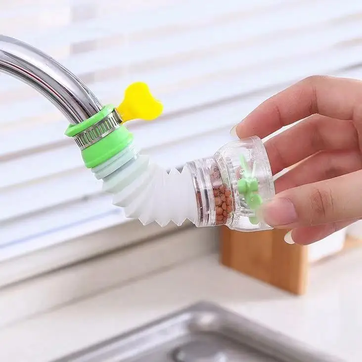 

360 Adjustable Flexible Kitchen Faucet Tap Extender Splash-Proof Water Faucet Rotating Drainer Water Filter Water Purifier