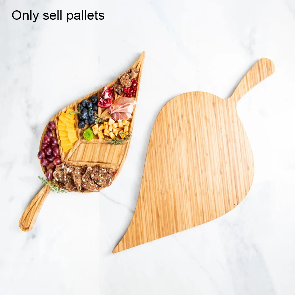 

Creative Leaf Shape Board Charcuterie Board Bowls Bamboo Platter for Serving Cheese Meat Aperitif Board