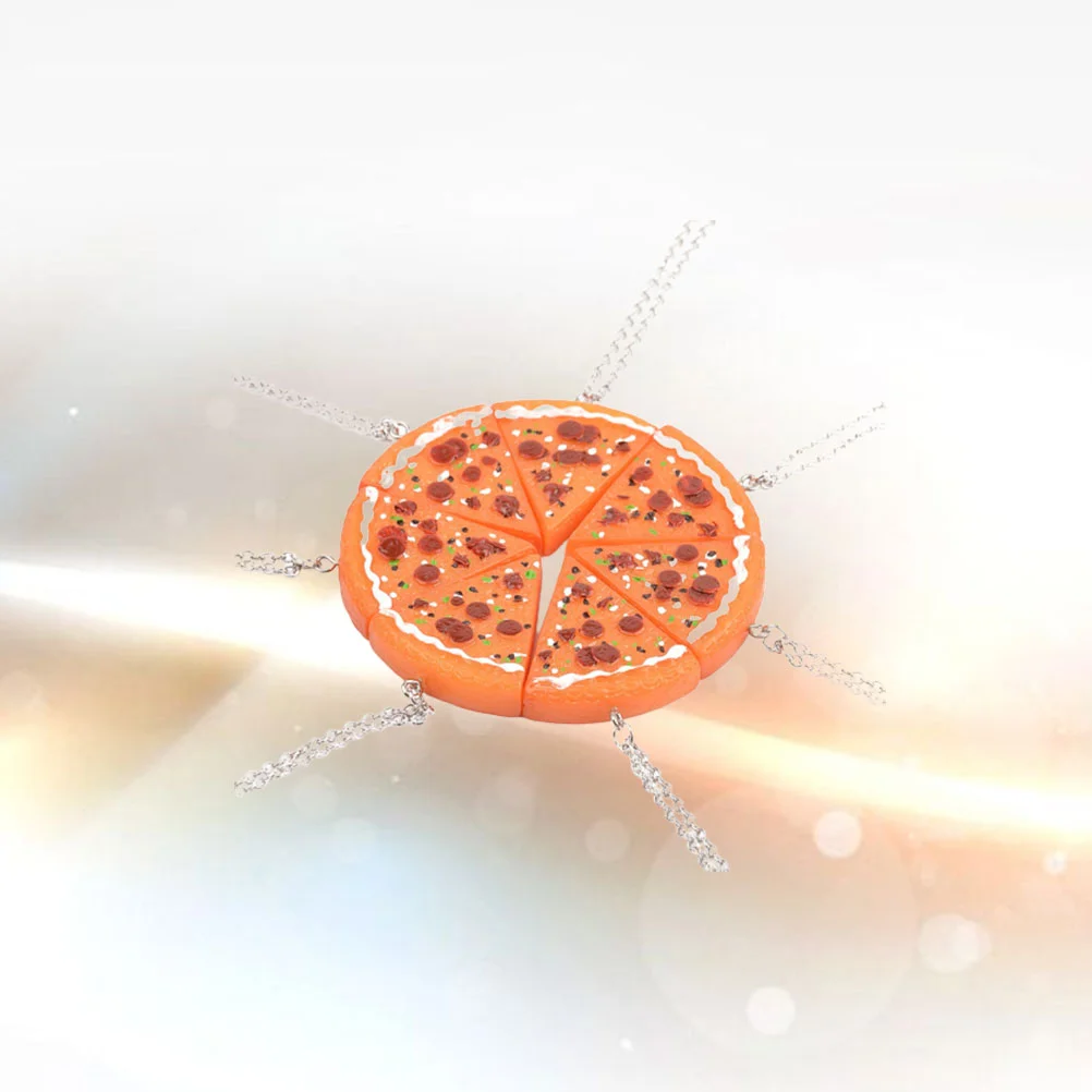 7-шт пицца в форме головоломки ожерелье для барбекю кулон дружбы ожерелья