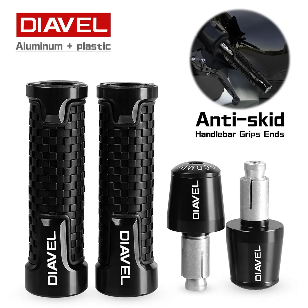 

FOR DUCATI DIAVEL 1200 1260 S 2011 -2014 2015 2016 2017 CNC Hndlebar Grips Ends Weight handle bar grip end Anti Vibration Silder