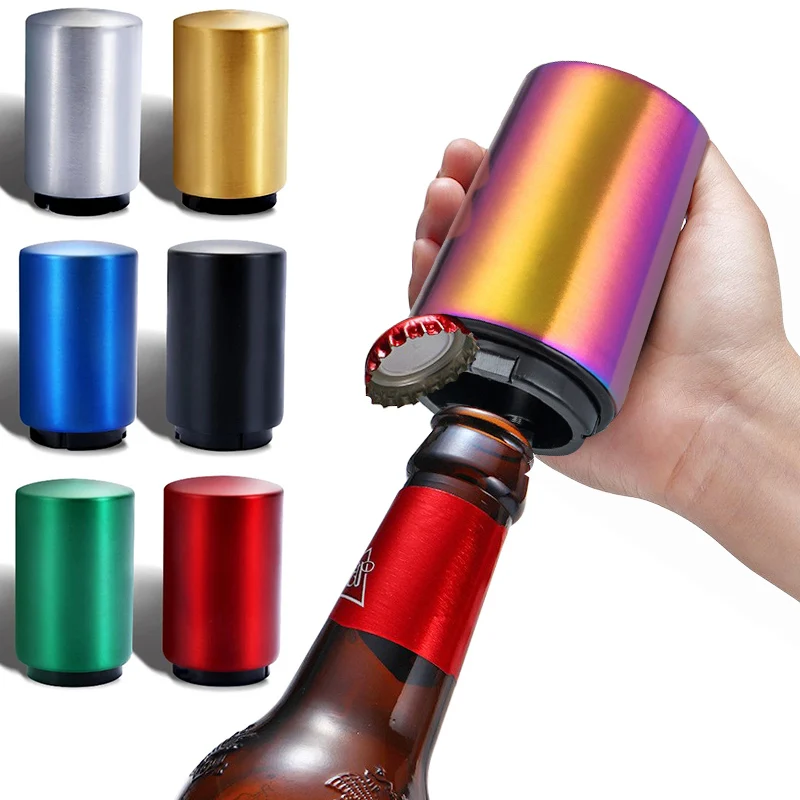 

Automatic Beer Bottle Opener,Magnetic Stainless Steel Beverage Bottles Wine Openers Jar Opener Kitchen Gadgets Bar Supplies