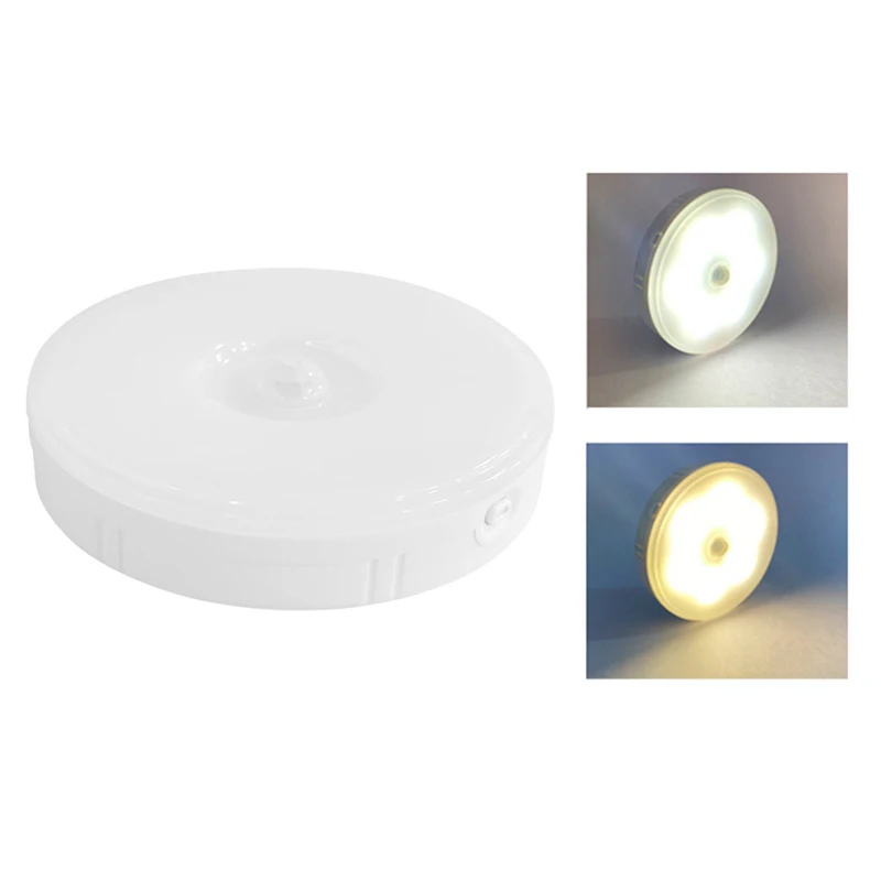 

PIR Motion Sensor LED Night Light USB Rechargeable Dimmable Night Lamp for Cabinet Light Wireless Closet Light