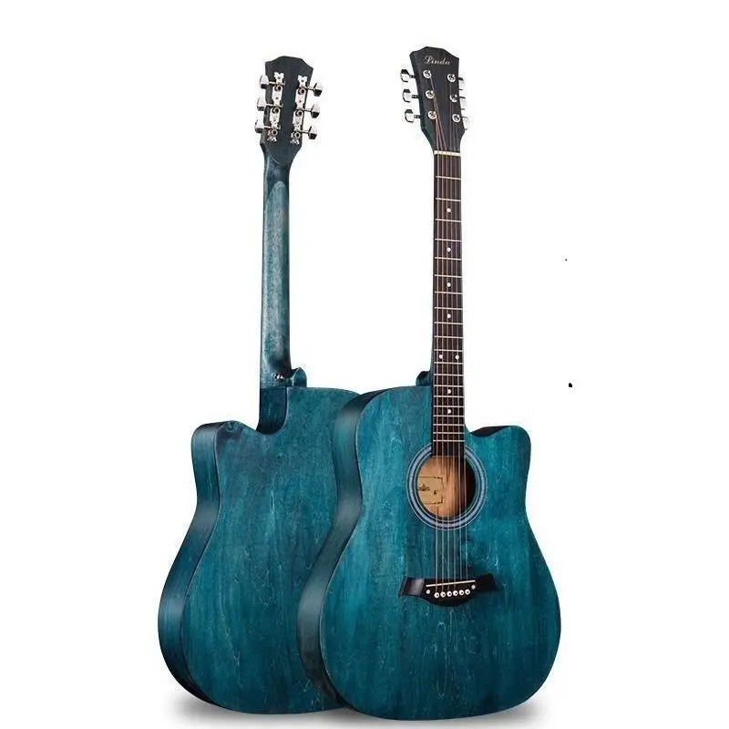 

Гитара для взрослых, модная повседневная блестящая 6-струнная Акустическая гитара для начинающих и студентов, с деревянным верхом в западно...