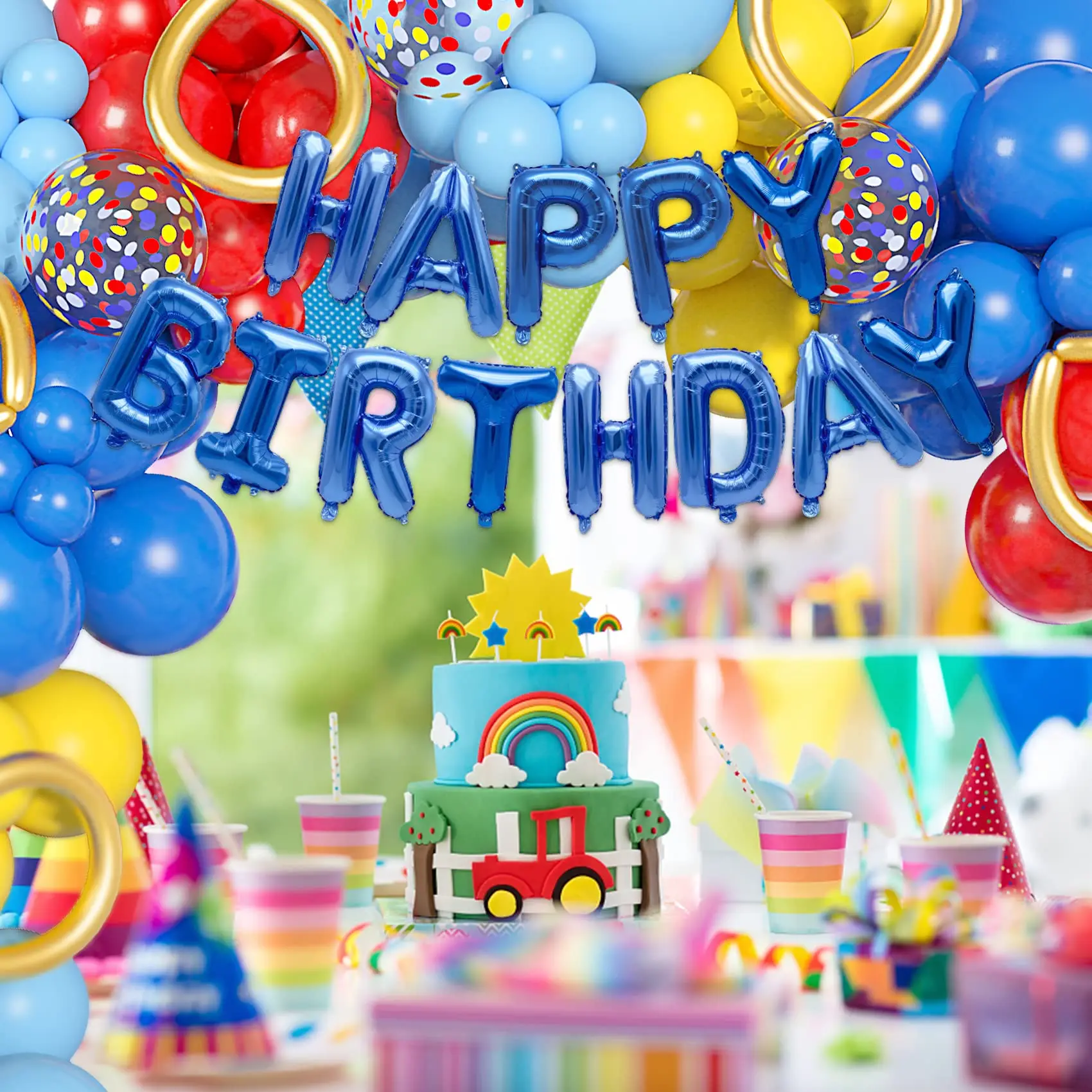 Набор воздушных шаров RENYUAN радужная тематика