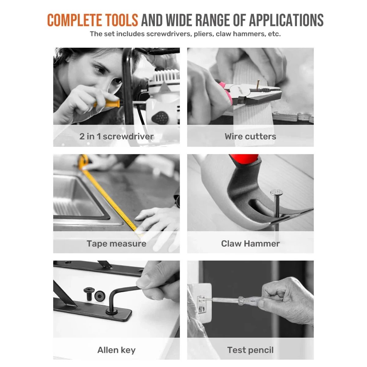 Многофункциональный набор ручных инструментов 24 в 1 для домашнего ремонта