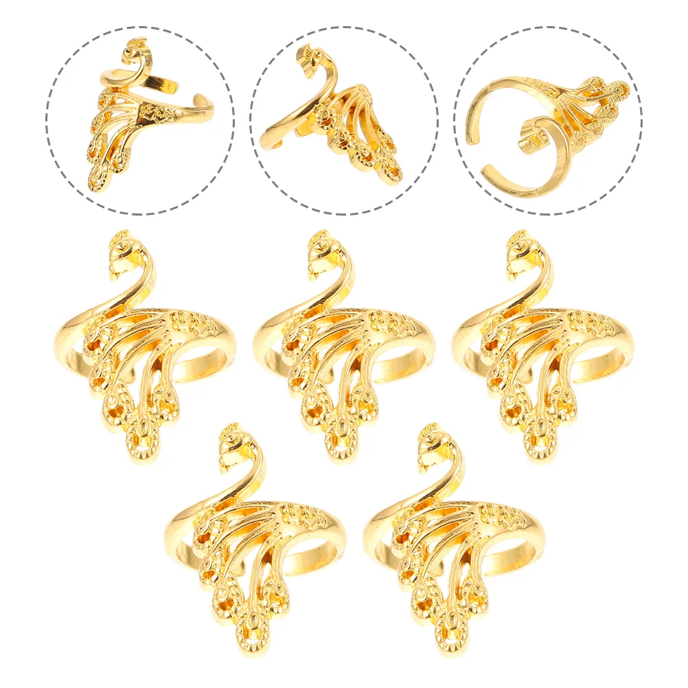 

5pcs Quilting Open Finger Rings Woven Rings Yarn Thimble Yarn Guide Finger Holder Knitting Accessories Crochet Knitting Tools