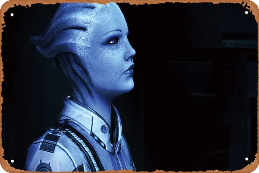 Металлическая жестяная вывеска для видеоигр Liara n'soni украшение дома бара кафе