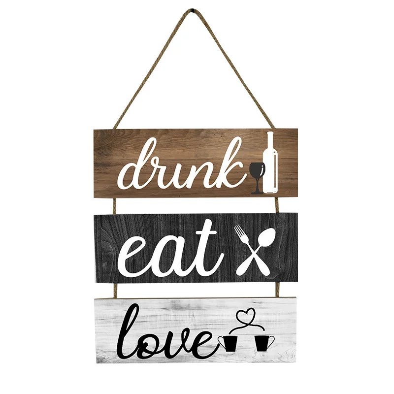 

Kitchen Restaurant Background Wall Decoration Wooden Sign, Wood Painting, Wooden Wall Decoration