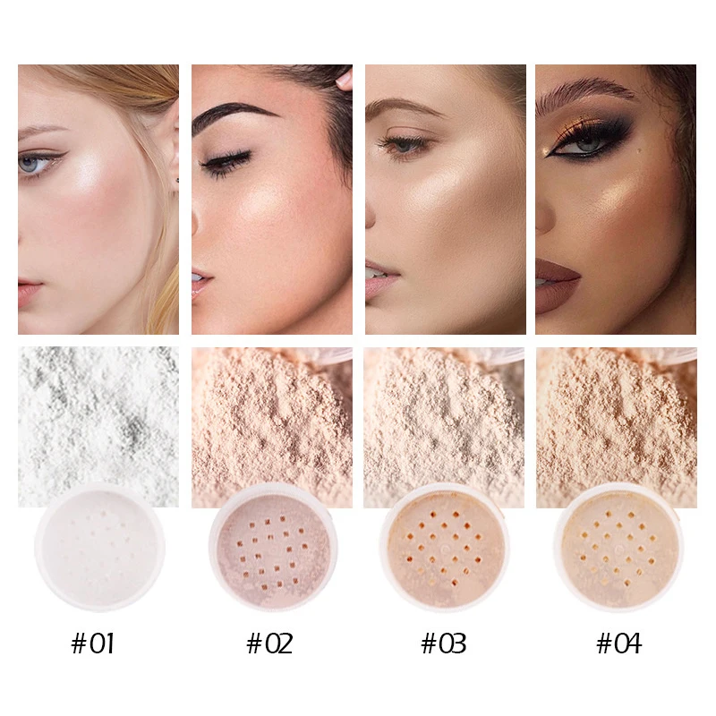 

4 Colors Makeup Loose Powder Makeup Transparent Finishing Powder Waterproof Oil-control Face Setting Power Cosmetic Powder Raben